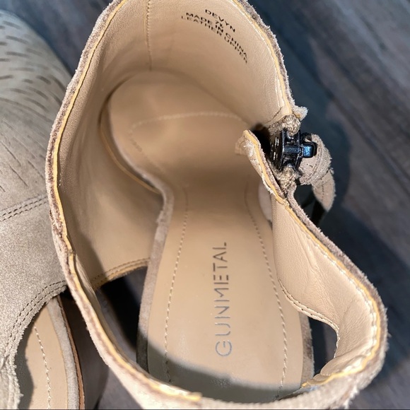 Gunmetal devyn‎ shoes booties perforated - Picture 4 of 10